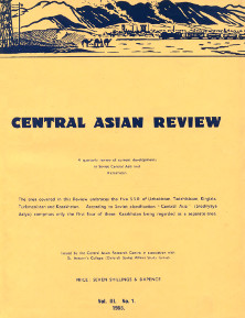 Central Asian Review. Vol. III № 1