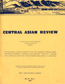 Central Asian Review. Vol. III № 3