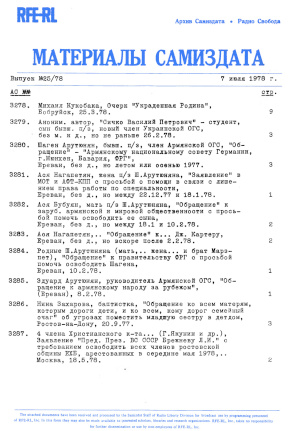 Материалы самиздата. 1978. № 25